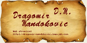Dragomir Mandoković vizit kartica